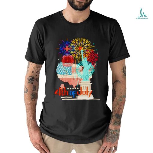 4th of july look America map shirt