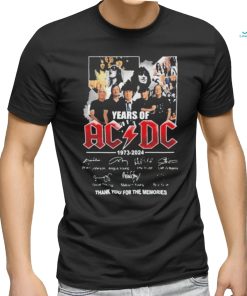 51 Years Of AC DC 1973 2024 Thank You For The Memories Shirt