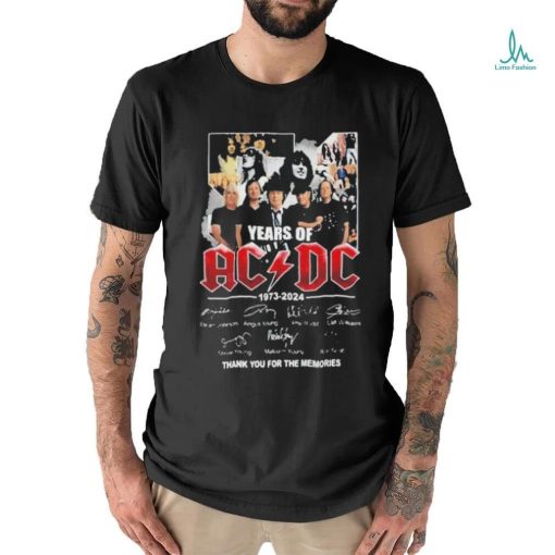 51 Years Of AC DC 1973 2024 Thank You For The Memories Shirt