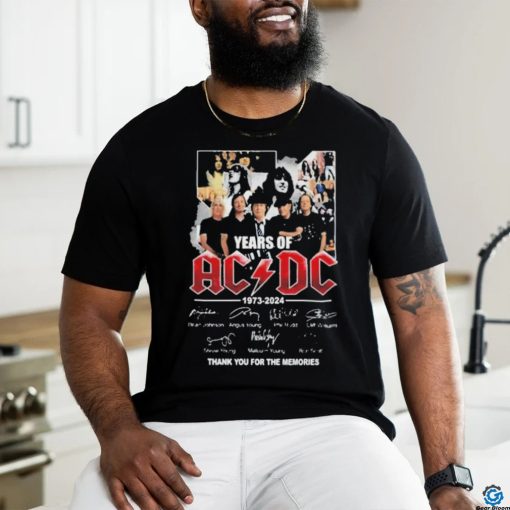 51 Years Of AC DC 1973 2024 Thank You For The Memories Shirt