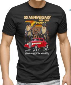 55th anniversary 1969 2024 zz top thank you for the memories shirt