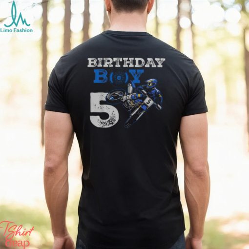 5Th Birthday Motocross Mx Dirt Bike 5 Year Old B Day Men’s T shirt
