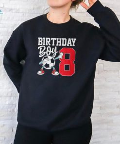 8Th Birthday For Boys Football Soccer Eight Year 8 Old T Shirt