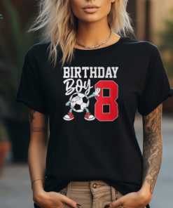 8Th Birthday For Boys Football Soccer Eight Year 8 Old T Shirt