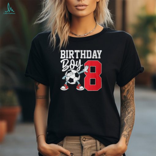 8Th Birthday For Boys Football Soccer Eight Year 8 Old T Shirt