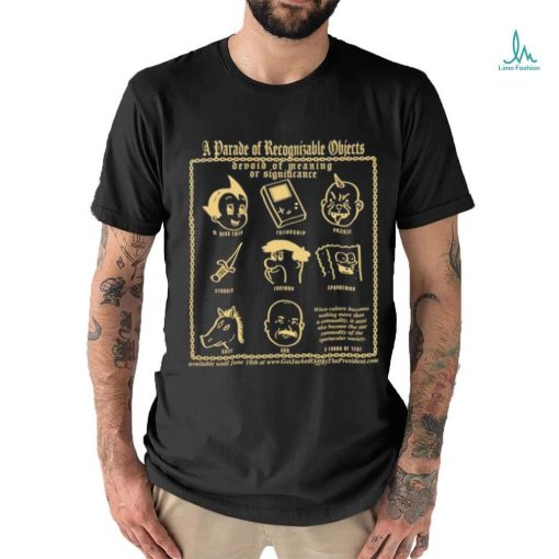 A Parade of Recognizable Object Devoid of Meaning or significance shirt