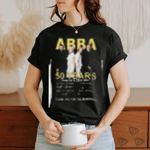 ABBA 50 years 1974 2024 thank you gfor the memories shirt