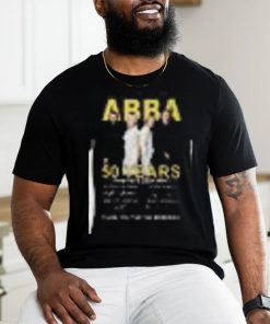 ABBA 50 years 1974 2024 thank you gfor the memories shirt