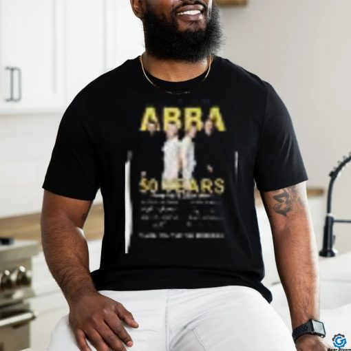 ABBA 50 years 1974 2024 thank you gfor the memories shirt