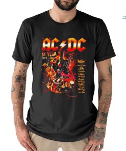 ACDC 51 Year 1973 2024 Guitar Fire Signatures Shirt, hoodie, sweater, long sleeve and tank top ACDC 51 Year 1973 2024 Guitar Fire Signatures Shirt