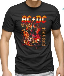 ACDC 51 Year 1973 2024 Guitar Fire Signatures Shirt, hoodie, sweater, long sleeve and tank top ACDC 51 Year 1973 2024 Guitar Fire Signatures Shirt