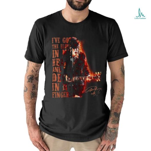 ACDC Angus Young I’ve Got The Blues In My Heart And The Devil In My Fingers T Shirt
