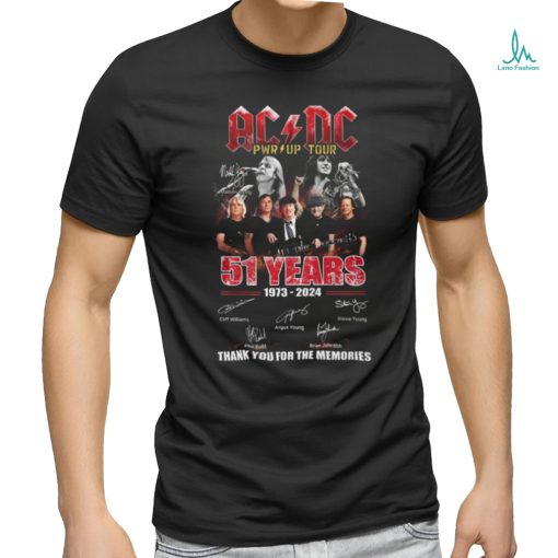 ACDC World Tour 2024 PWR thank memories shirt