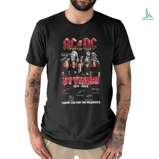 ACDC World Tour 2024 PWR thank memories shirt