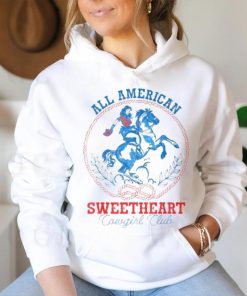 All American Cowgirl Sweetheart Club 4Th Of July Western T Shirt