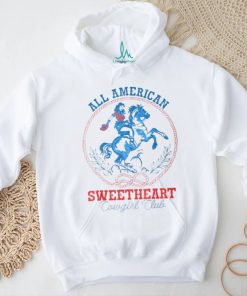 All American Cowgirl Sweetheart Club 4Th Of July Western T Shirt