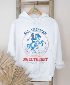 All American Cowgirl Sweetheart Club 4Th Of July Western T Shirt