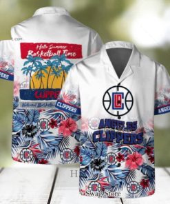 Angeles Clippers Team Logo Pattern Basketball Season Hawaiian Set