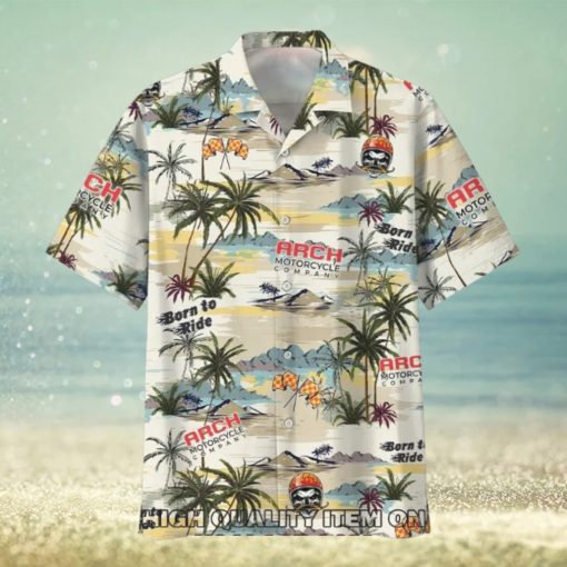 Arch Motorcycle Tropical Island Unisex Hawaiian Shirt