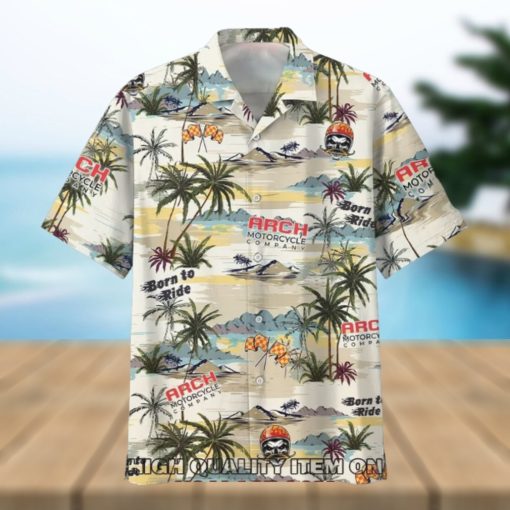 Arch Motorcycle Tropical Island Unisex Hawaiian Shirt