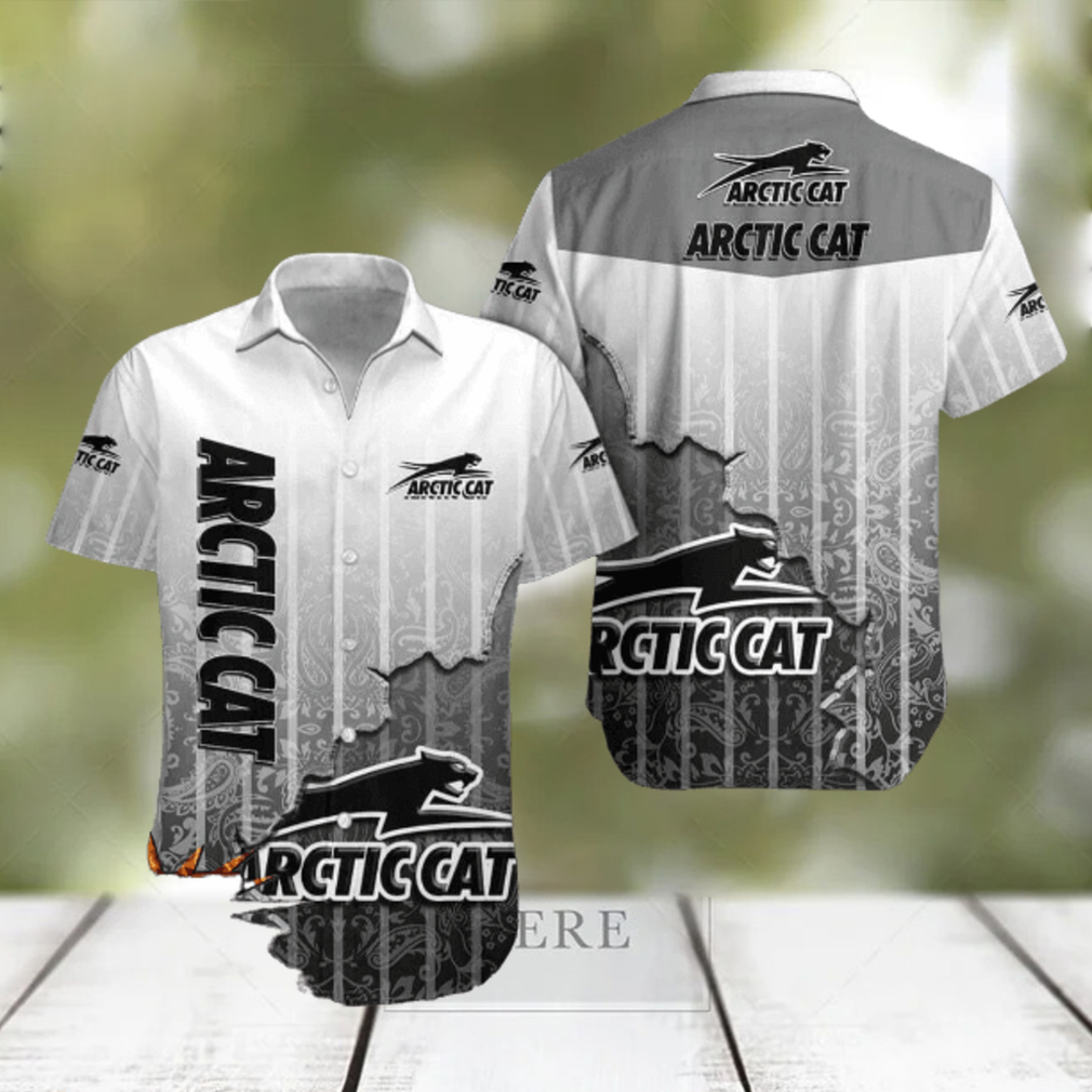 Arctic Cat Logo Broken Wall Printed 3D Hawaiian Shirt For Fans Arctic Cat Logo Broken Wall Printed 3D Hawaiian Shirt For Fans