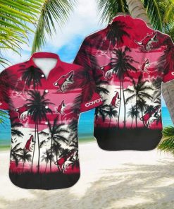Arizona Coyotes NHL Hawaii Coconut And Logo Full Printed Hawaiian Shirt
