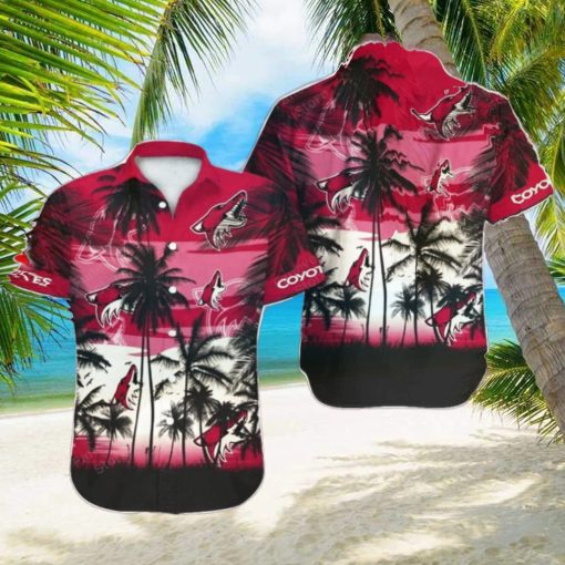 Arizona Coyotes NHL Hawaii Coconut And Logo Full Printed Hawaiian Shirt