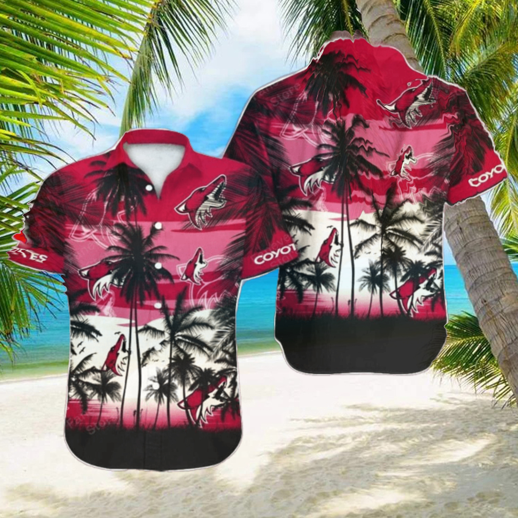 Arizona Coyotes NHL Hawaii Coconut And Logo Full Printed Hawaiian Shirt Arizona Coyotes NHL Hawaii Coconut And Logo Full Printed Hawaiian Shirt