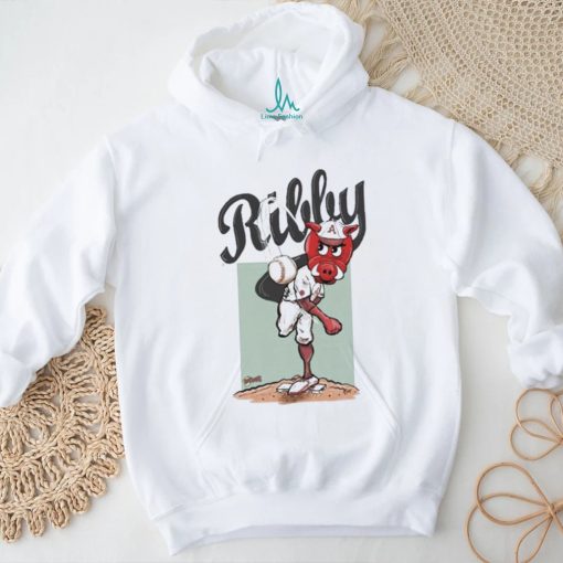 Arkansas HogToons Throwing Ribby Raglan Shirt