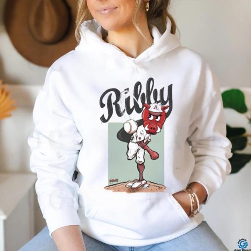 Arkansas HogToons Throwing Ribby Raglan Shirt