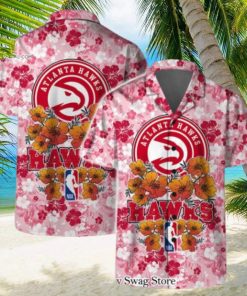 Atlanta Hawks NBA Aloha Summer Logo Team And Pattern Hawaiian Set