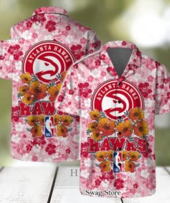 Atlanta Hawks NBA Aloha Summer Logo Team And Pattern Hawaiian Set