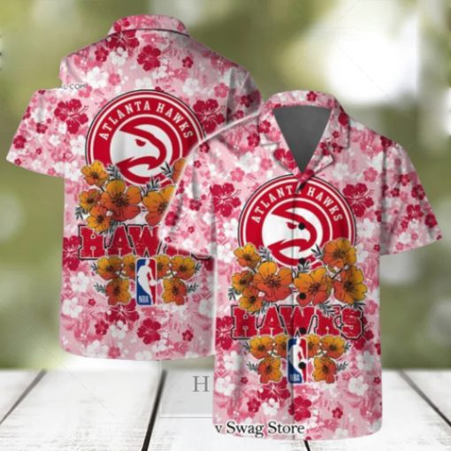 Atlanta Hawks NBA Aloha Summer Logo Team And Pattern Hawaiian Set