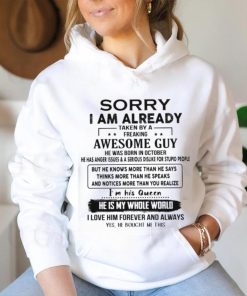 Awesome guy born in October perfect gift for your girlfriend shirt