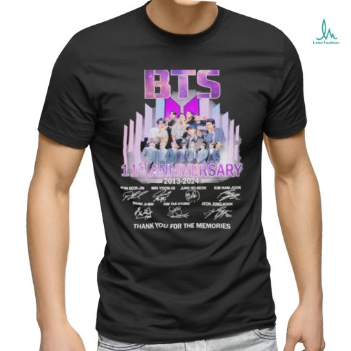 BTS 11th Anniversary 2013 2024 Thank you For The Memories T Shirt