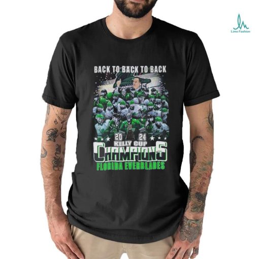 Back To Back 2024 Kelly Cup Champions Florida Everblades T Shirt