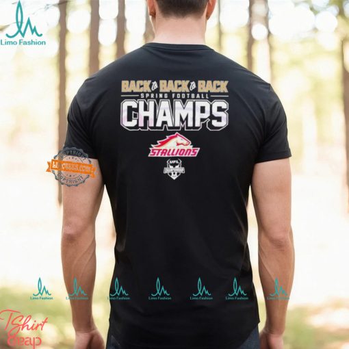 Back to Back to Back Spring Football Champs Birmingham Stallions Shirt