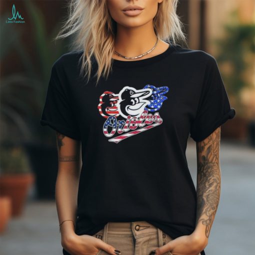 Baltimore Orioles American Flag Celebrating 4th Of July T Shirt