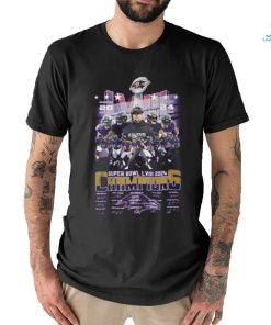Baltimore Ravens Super Bowl LVIII 2024 Champions Signatures T Shirt