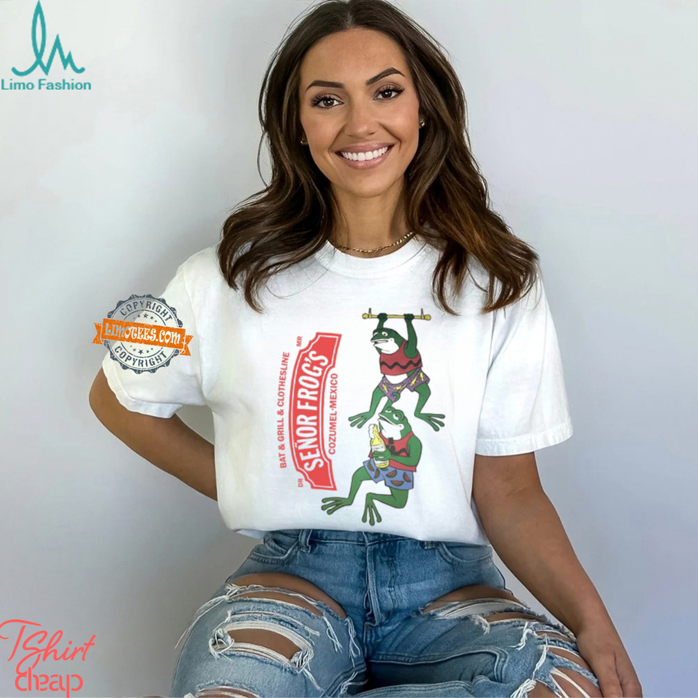 Bar And Grill And Clothesline Senor Frog's Cozumel Mexico t shirt