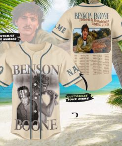 Benson Boone Fireworks & Rollerblades World Tour Personalized Baseball Jersey