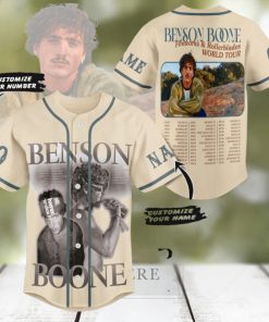 Benson Boone Fireworks & Rollerblades World Tour Personalized Baseball Jersey