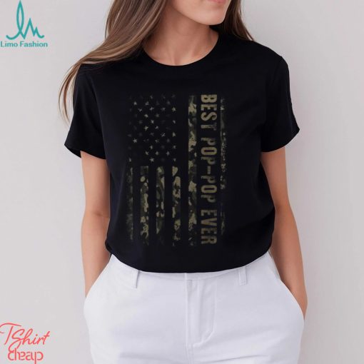 Best Pop Pop Ever Camouflage American Flag Father’s Day Men’s T shirt