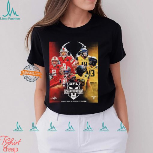 Birmingham Stallions Vs San Antonio Brahmas Matchup UFL Championship 2024 On Sunday June 16 Unisex T Shirt