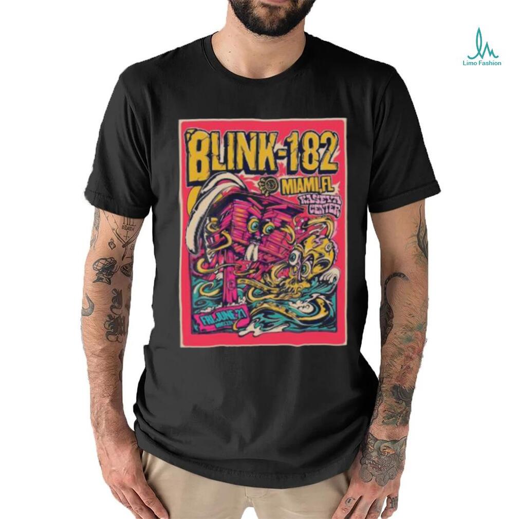 Blink 182 Miami FL Poster For The Concert At Kaseya Center On June 21 2024 Unisex T Shirt Blink 182 Miami FL Poster For The Concert At Kaseya Center On June 21 2024 Unisex T Shirt