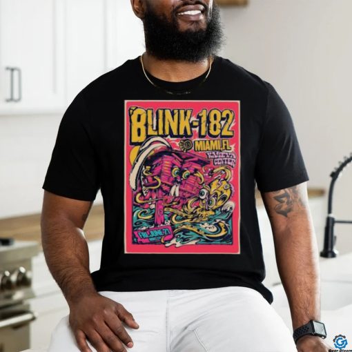 Blink 182 Miami FL Poster For The Concert At Kaseya Center On June 21 2024 Unisex T Shirt
