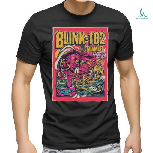 Blink 182 Miami FL Poster For The Concert At Kaseya Center On June 21 2024 Unisex T Shirt