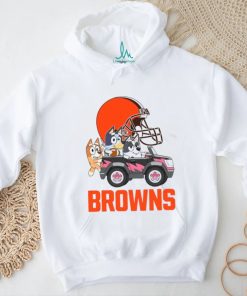 Bluey fun in the car with Cleveland Browns football shirt, hoodie, sweater, long sleeve and tank top Bluey fun in the car with Cleveland Browns football shirt