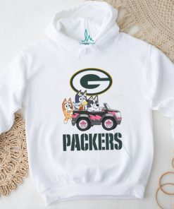 Bluey fun in the car with Green Bay Packers football shirt, hoodie, sweater, long sleeve and tank top Bluey fun in the car with Green Bay Packers football shirt