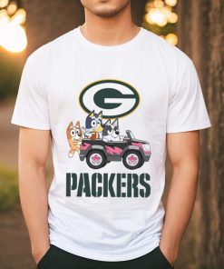 Bluey fun in the car with Green Bay Packers football shirt, hoodie, sweater, long sleeve and tank top Bluey fun in the car with Green Bay Packers football shirt